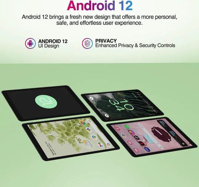 Alt view image 2 of 5 - Fusion5 10.1" Android 12, F202 Full HD Ultra Slim Tablet PC with Docking Keyboard (64GB Storage, 4GB RAM, Quad Core CPU, WiFi, Bluetooth, 1920x1200 IPS Screen, Type C, 13MP & 5MP Cameras)