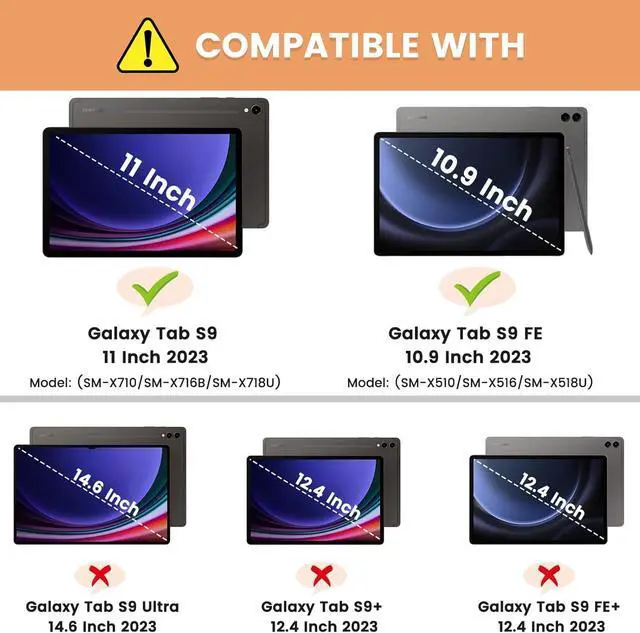 Alt view image 2 of 5 - INFILAND for Samsung Galaxy Tab S10 FE/S9/S9 FE 5g Case with Keyboard [High Precision Trackpad & 7 Color Backlit & S Pen Holder], Detachable Keyboard Case with 360 Degree Rotating Stand, Black