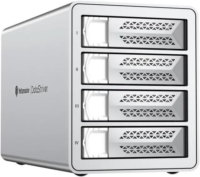 Main image of Yottamaster VN400C3 4 Bay Hard Drive Enclosure, 10Gbps Daisy-Chain 4 Bay DAS, Aluminum USB C DAS Enclosure Support 88TB (4x22TB), Max Up to 264TB for 2.5" & 3.5" SATA HDD/SSD (Diskless)