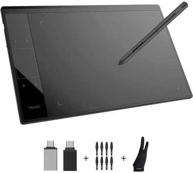 Alt view image 2 of 5 - VEIKK A30 Drawing Tablet + P01 Battery-Free Pen