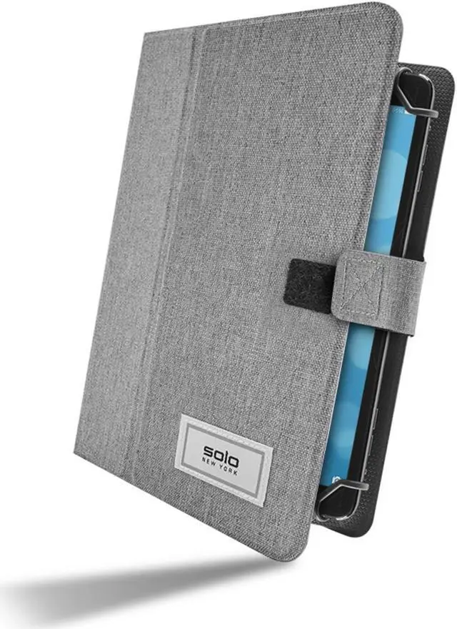 Alt view image 4 of 5 - Solo New York Re:Think Small Universal Tablet Case, Fits 5.5" - 8.5" Tablets, Made from Recycled Materials, Gray