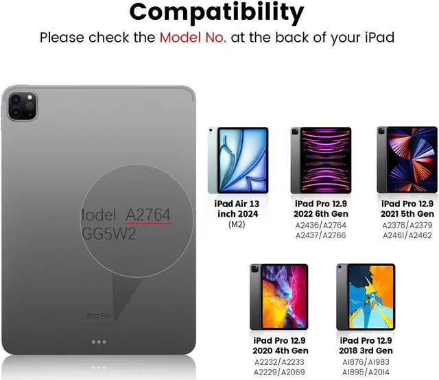 Alt view image 2 of 5 - Nillkin for iPad Air 13 inch M2 2024 M3 2025 Keyboard Backlit Bumper Case for iPad Pro 12.9 (3rd, 4th, 5th and 6th gen) Detachable Keyboard with Built in trackpad, Stand,US English - Elite Black