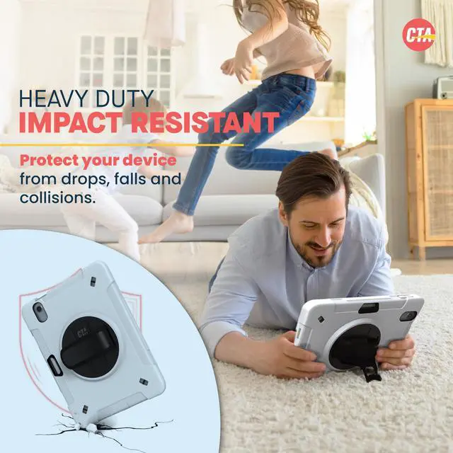 Alt view image 5 of 5 - CTA Digital Hard Protective Case for iPad 10th Generation 10.9 inch - Premium Hard Kickstand Case with S-Pen Slot