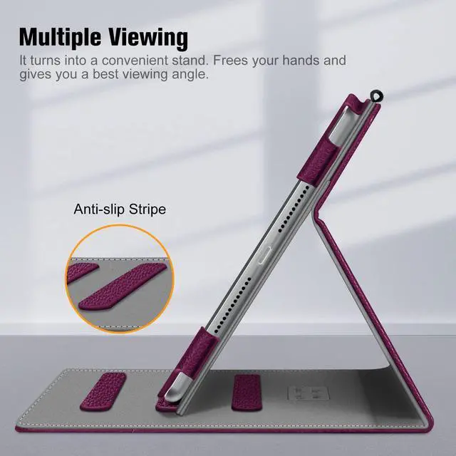 Alt view image 4 of 5 - Fintie Multi-Angle Viewing Case for iPad 9th / 8th / 7th Generation 10.2 Inch + 360 Degree Rotating Shockproof Case