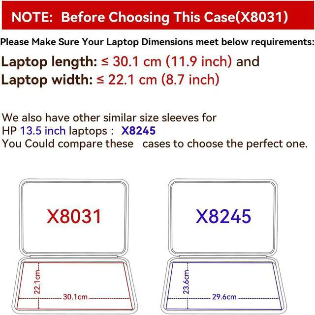 Alt view image 2 of 5 - Smatree Hard EVA Protective Sleeve Case Compatible for 13.5 inch HP Dragonfly G4, Elite Dragonfly G3/Chromebook, Spectre x360 14/14t, Anti-Shock and Waterproof Laptop Bag (X8031)