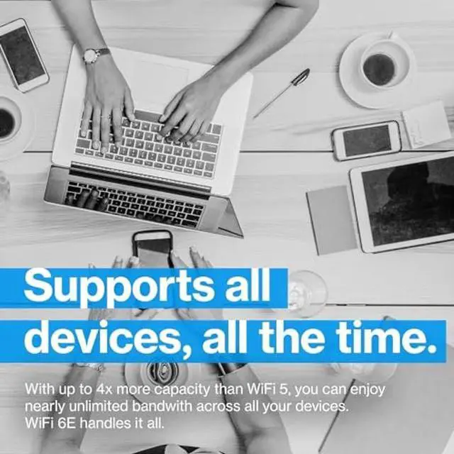 Alt view image 5 of 5 - Linksys Velop Pro 6E WiFi Mesh System | One Cognitive Mesh Tri-Band Router | 5.4 Gbps (AXE5400) Speeds | 3,000 sq ft Coverage | Connect 200+ Devices | 1Pk MX6200 Grey | 2024 Release