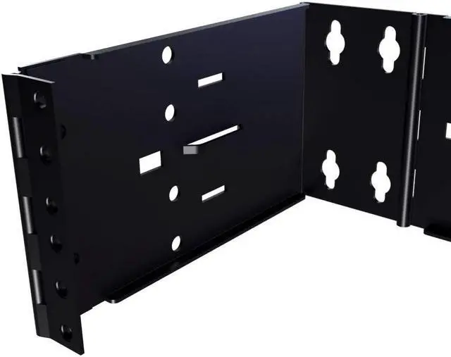 Alt view image 2 of 5 - ICC EZ Fold Wall Mount Bracket with Patented 6" Depth Foldable Arms, 4 RMS Network Wall Bracket with Steel Construction, 40 lbs Capacity, Hinged for Easy Access, Single-Pack, Black