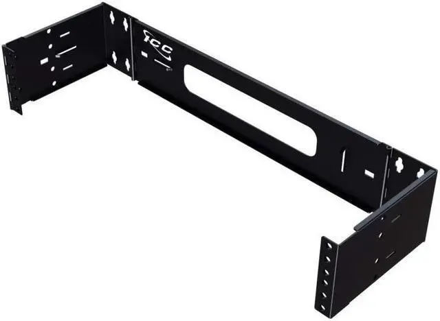 Alt view image 3 of 5 - ICC EZ Fold Wall Mount Bracket with Patented 6" Depth Foldable Arms, 4 RMS Network Wall Bracket with Steel Construction, 40 lbs Capacity, Hinged for Easy Access, Single-Pack, Black