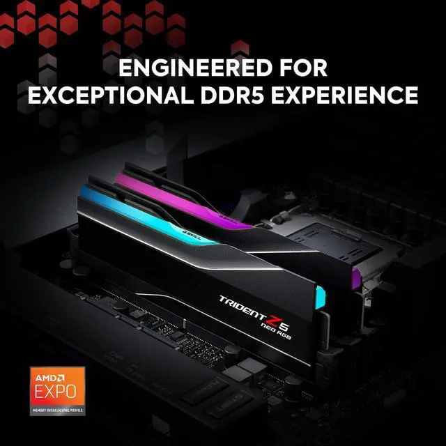 メモリー G.Skill Trident Z5 Neo RGB DDR5 32GB G.SKILL Trident Z5 Neo RGB Series AMD EXPO 32GB (2 x 16GB) 288-Pin