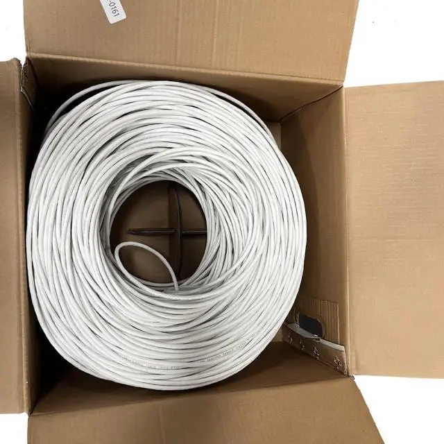 Alt view image 2 of 5 - ENS Cat6 Ethernet Cable 1000ft, 23 AWG, CMR, Solid Bare Copper Wire, 550MHZ / 10 Gigabit Speed UTP LAN Builk Ethernet Cable, ETL Listed, Perfect for CCTV Security Surveillance System, White