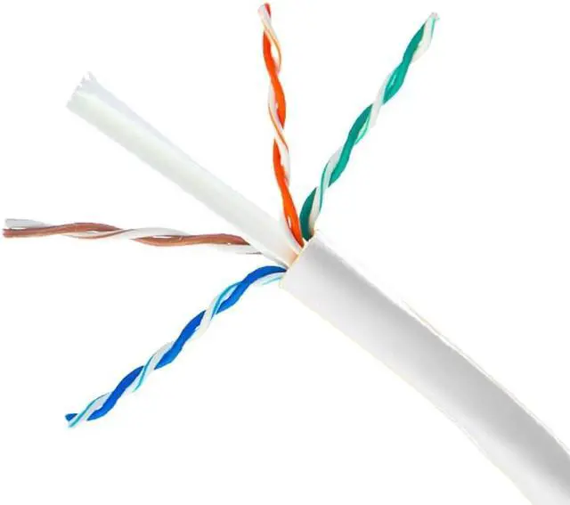 Alt view image 4 of 5 - ENS Cat6 Ethernet Cable 1000ft, 23 AWG, CMR, Solid Bare Copper Wire, 550MHZ / 10 Gigabit Speed UTP LAN Builk Ethernet Cable, ETL Listed, Perfect for CCTV Security Surveillance System, White