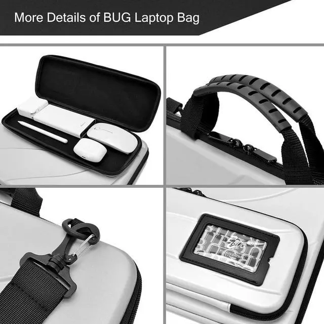 Alt view image 5 of 5 - BUG 17.3 Inch Laptop Case Hard Shell, Protective Laptop Carrying Case with Stand for Heat Dissipation
