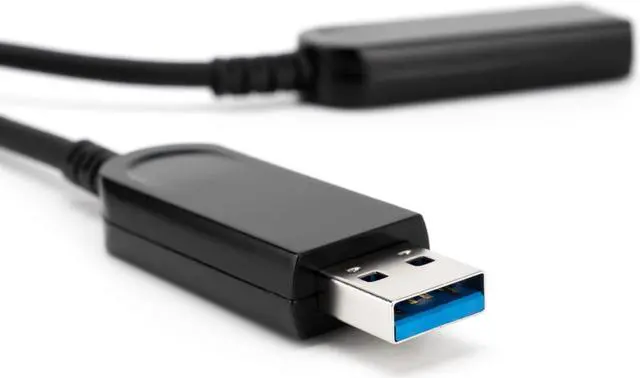 Main image of Sewell USB 3.1 Gen 1 100 ft. Fiber Extension Cable for USB Cameras and Other 3.0 Devices. Up to 5Gbps Data Transfer Rate. Compatible with Windows, Mac OS, and Linux. Plug and Play.