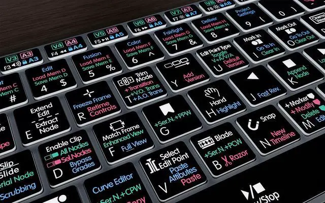 Alt view image 5 of 5 - Davinci Resolve Backlit Pro Aluminum Keyboard - Windows - US  Pre-Programmed Shortcuts, Durable Aluminum Build, Plug-and-Play USB-A Connectivity
