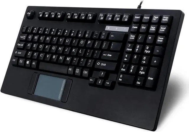 Alt view image 3 of 5 - Adesso AKB-425UB-MRP 1U Rackmount Drawer with USB Touchpad Keyboard Which Designed for Server Rack or Cabinet,19 x 1.75 Inch