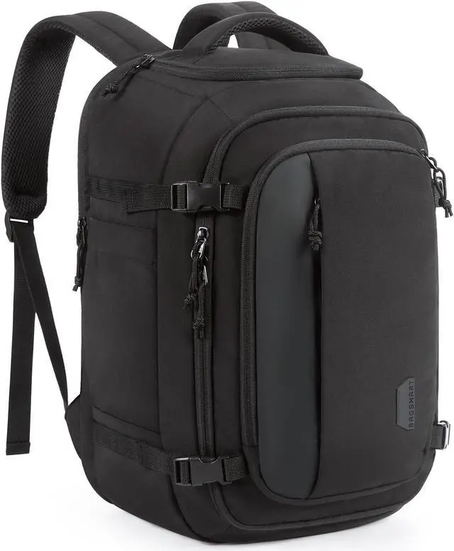 Main image of BAGSMART Travel Backpack Carry on Flight Approved, 28L Lightweight Backpack Fits 17.3 Inch Laptop for Men Women, Water Resistant Personal Item Travel Bag with USB Charging Port, Black