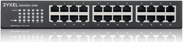 Alt view image 2 of 5 - Zyxel 24-Port Unmanaged Gigabit Switch- Fanless Design [GS1100-24E]