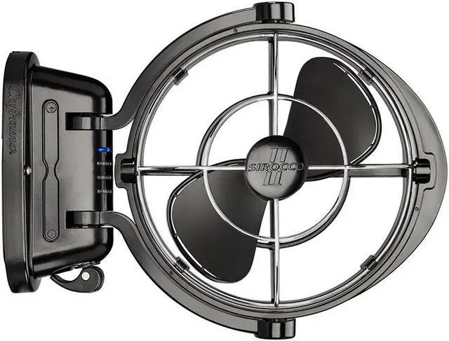 Alt view image 2 of 2 - SEEKR Sirocco II Fan from by Caframo. 12V/24V Auto-Sensing DC, Omnidirectional Low-Power Draw Fan for Boats and RVs. Hardwire Installation Required. Made in Canada. Black.