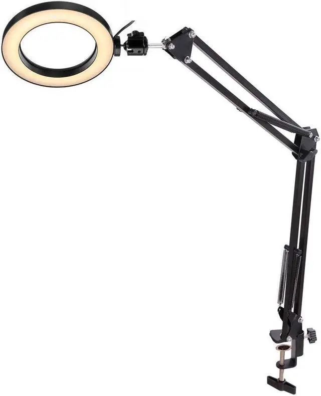 Alt view image 4 of 5 - Acetaken Desk & Wall Ring Light Kit - 6'' USB Ring Light with Mount Stand for YouTube, Task, Craft, Architect, Drafting, Repair