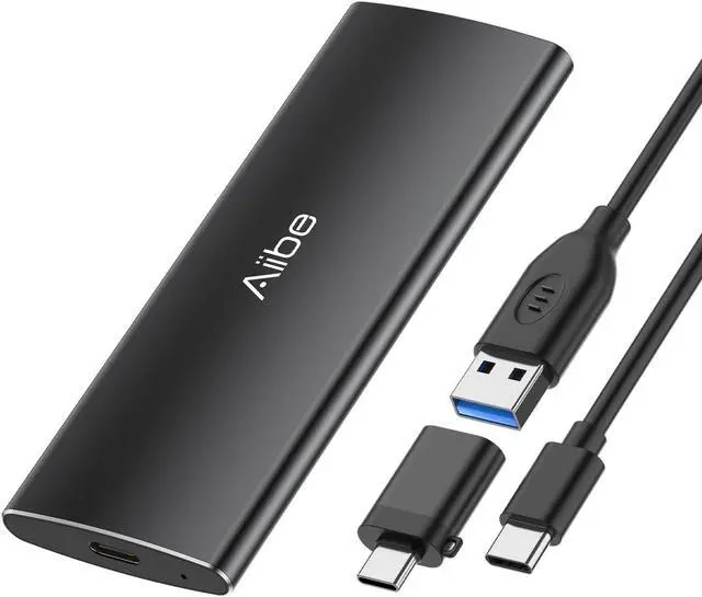 Main image of Aiibe 500GB External Solid State Drive USB C Portable SSD USB 3.2 Gen 2, Up to 1050MB/s, External SSD 500GB External Hard Drive for iPhone 15/Pro, Laptop, Mac and PS4 (Black)