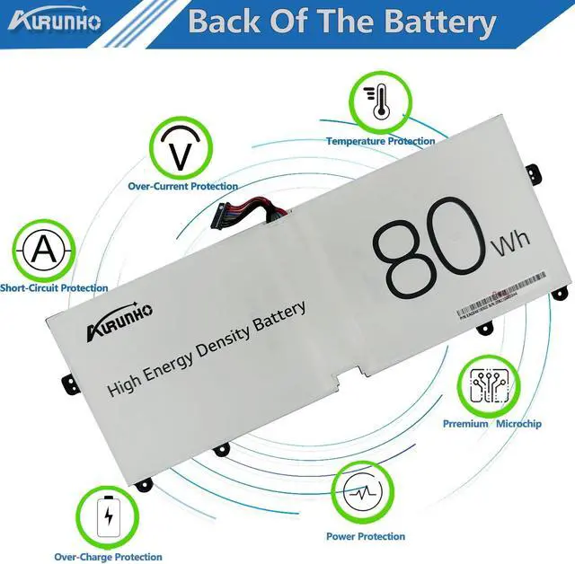 Alt view image 5 of 5 - AURUNHO LBV7227E 80Wh Laptop Battery Replacement for LG Gram 15Z90N 17Z90N Gram 16 2-in-1 16T90P 16Z90P 16Z90PC 16Z90PG 16ZD90P 17Z90P Series 7.74V 10336mAh