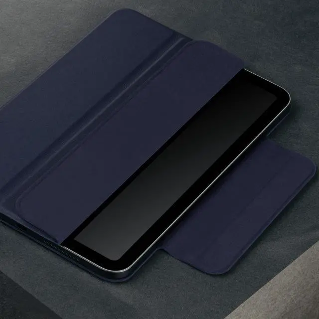 Alt view image 5 of 5 - TORRO Smart Folio Compatible with iPad Mini 7/6 - Leather iPad Mini 7th / 6th Generation (2024/2021) Smart Case Magnetic Cover with Auto Wake/Sleep and Stand Function (Blue)