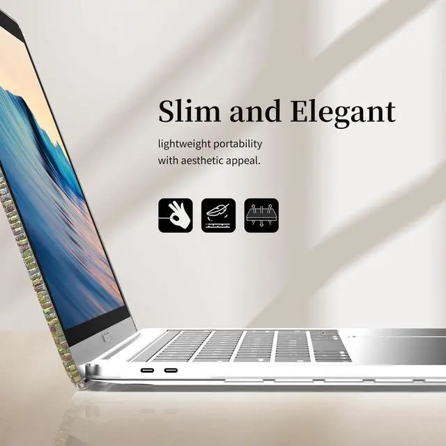 Alt view image 5 of 5 - BaayCerrie Colorful Woven Design for MacBook Pro 13 inch Case A2338 A2289 A2251 A2159 A1989 A1708 A1706 (2024-2016)