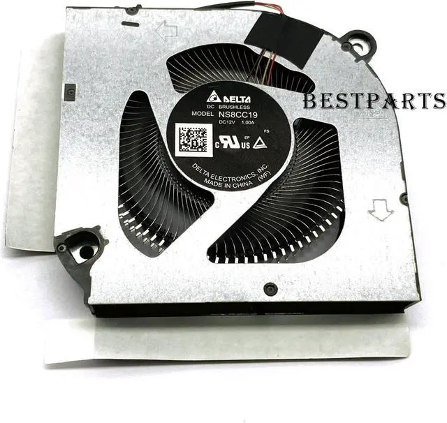 Alt view image 5 of 5 - BestParts New CPU+GPU Cooling Fan Replacement for ACER Predator Helios 300 15.6'' (PH315-55), Helios 300 17.3'' (PH317-56), All-Metal Blades AeroBlade 3D CPU Fan+ABS GPU Fan, 12V Fan