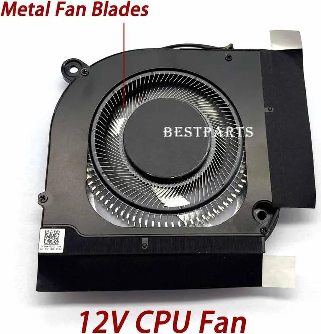 Alt view image 4 of 5 - BestParts New CPU+GPU Cooling Fan Replacement for ACER Predator Helios 300 15.6'' (PH315-55), Helios 300 17.3'' (PH317-56), All-Metal Blades AeroBlade 3D CPU Fan+ABS GPU Fan, 12V Fan