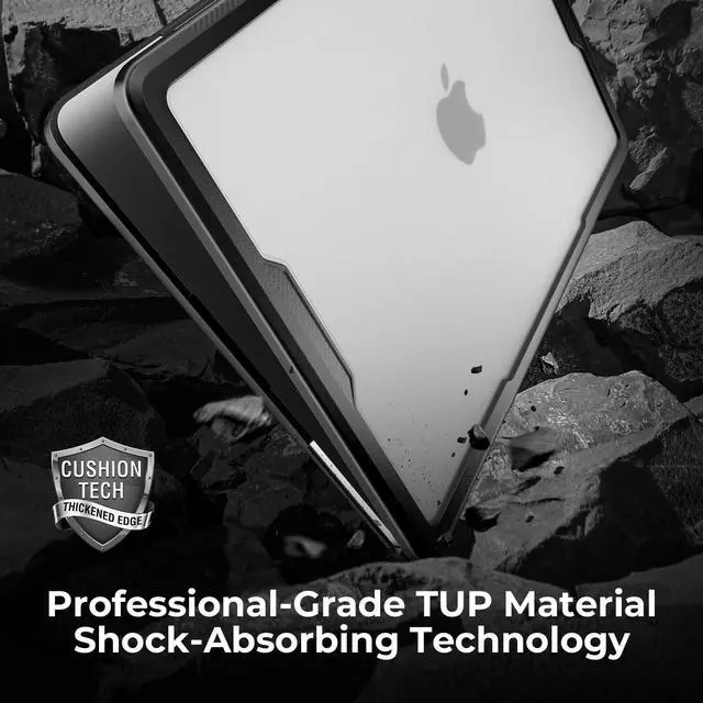 Alt view image 4 of 5 - BlueSwan Ultimate Protection Case for MacBook Air 13, M4 M3 M2 2025-2022 A3240 A3113 A2681 [Thickened Edge, Heavy Sturdy TPU Bumper] Matte Hard Shell, Solid Protective Case for MacBook Air 13.6