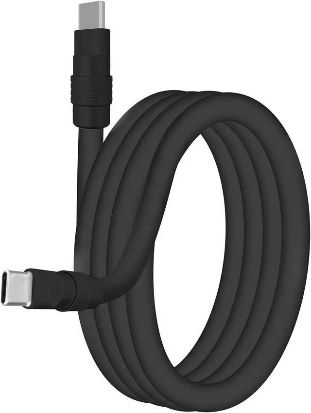 Main image of chubbycable Chubby 3.0 Fast Charging Cable Durable Soft Silicone USB C Cable 240W Extra Thick Phone Charger Cord Data Transfer Cord, Black+Black, Type-C to Type-C, 19.6 FT
