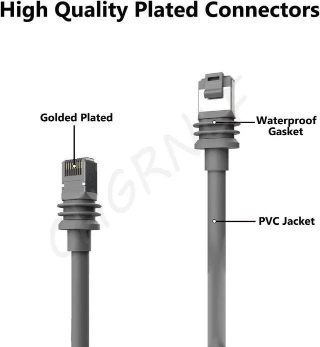 Alt view image 2 of 5 - CHGRNLF Gen 3 Cable for Starlink 150FT, V3 for Starlink Standard Kit Replacement Cable for Starlink Gen 3 Waterproof Outdoor Grey