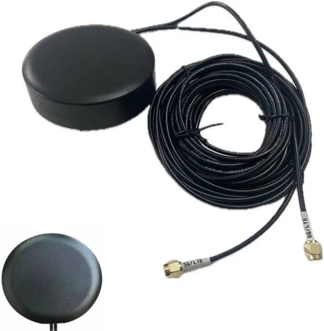 Main image of CompuPort 5G Cellular Omni-Directional Magnetic/Adhesive Mount Puck Antenna with Dual-Diversity 13' SMA Male Cable Designed for a Range of Cellular Applications, Including IoT Devices.