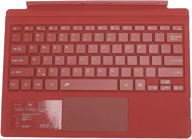 Main image of Generic Keyboard for Surface Pro 7, Pro 7 Plus, Pro 6 Pro 5/ Pro 4 12.3 / Pro 3, Portable Bluetooth 5.0 Wireless, Touchpad Color Backlit Cover for Surface Pro 7/7+ / 6/5/ 4/3, Red