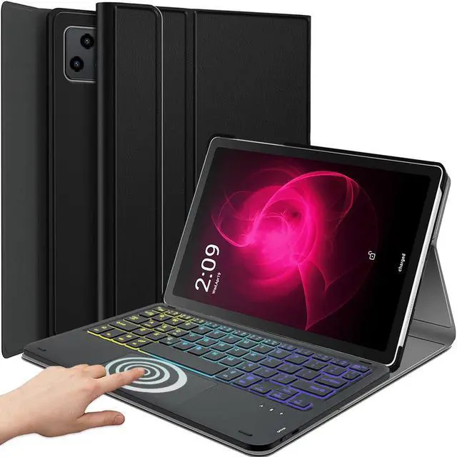 Main image of Backlit Touchpad Keyboard Case for T-Mobile Revvl Tab 5G Tablet 10.36 Inch, DKAHOEE 3-Zone Backlit Wireless Trackpad Keyboard with Protective Slim Stand Case for 10.36" T-Mobile Revvl Tab 2023 Release