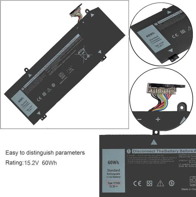 Alt view image 3 of 5 - Gomarty 1F22N Laptop Battery for Dell Alienware M15 R1 M17 R1,G5 15 5590,G7 7590 7790,G5 5590 5590-D2783W D2743B D2842W D2843W D2865B Series JJPFK 0JJPFK 06YV0V