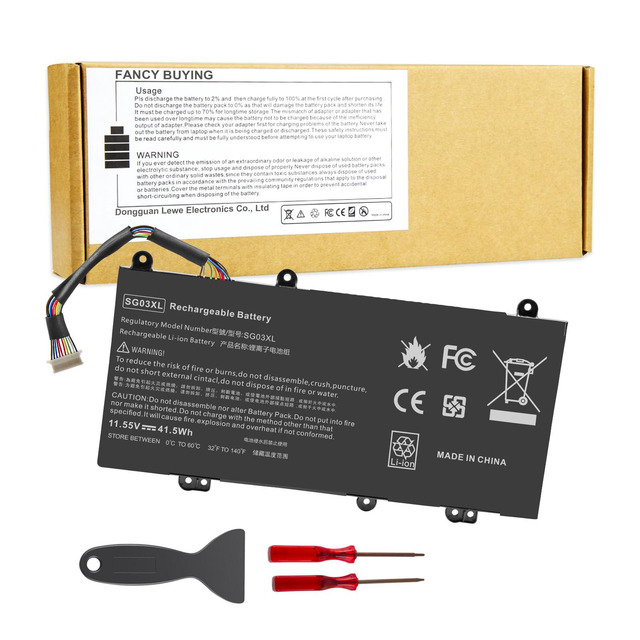 SG03XL Replacement Battery For HP Envy M7-U / 17-u011nr – 15.55V 41.5Wh 4-Cell Li-Ion (Fits 849048-421, HSTNN-LB7E, TPN-I126)