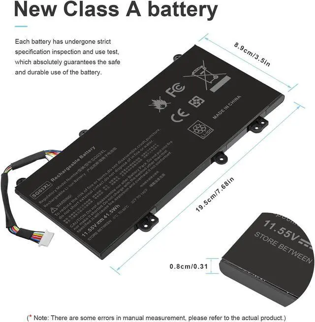 Alt view image 3 of 5 - SG03XL Laptop Battery for HP Envy M7-U109DX M7-U009DX 17t-U000 17-U011NR 17-U163CL 17-U177CL 849048-421 849049-421 849314-850 849315-850 849314-856 HSTNN-LB7F HSTNN-LB7E TPN-I126 HSTNN-LB7E HSTNN-LB7F