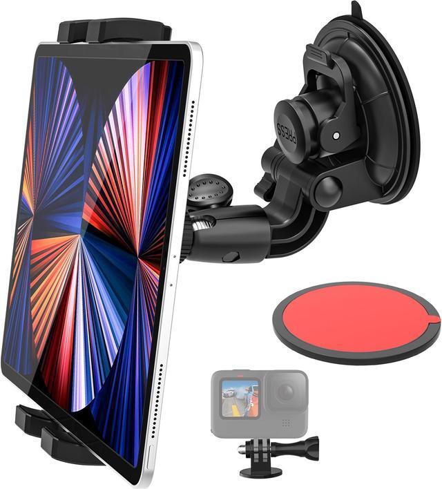 Main image of Dosvsi Windshield Car Tablet Mount, Heavy Duty Window Dashboard Tablet Holder, 95mm Powerful Suction Mount for iPad Pro 12.9 11 Air Mini, Galaxy Tab, Z Fold,More 4-13'' Tablets, 1/4'' Screw for Camera
