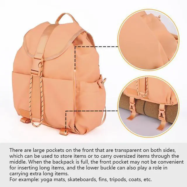Alt view image 2 of 5 - EKE Gym Laptop Yoga Tennis Backpack Sport Gift Versatile for Travel Commuting Swim Skateboard Badminton Casual Waterproof Women Men (peachy, 15in)