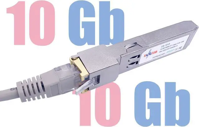 Alt view image 4 of 5 - Elfcam(r) - 10Gb SFP+ in RJ45, 10GB SFP+ Transceiver Module (10Gbase-T), Up to 30 Meters on a Cat7/ Cat8 Ethernet Cable