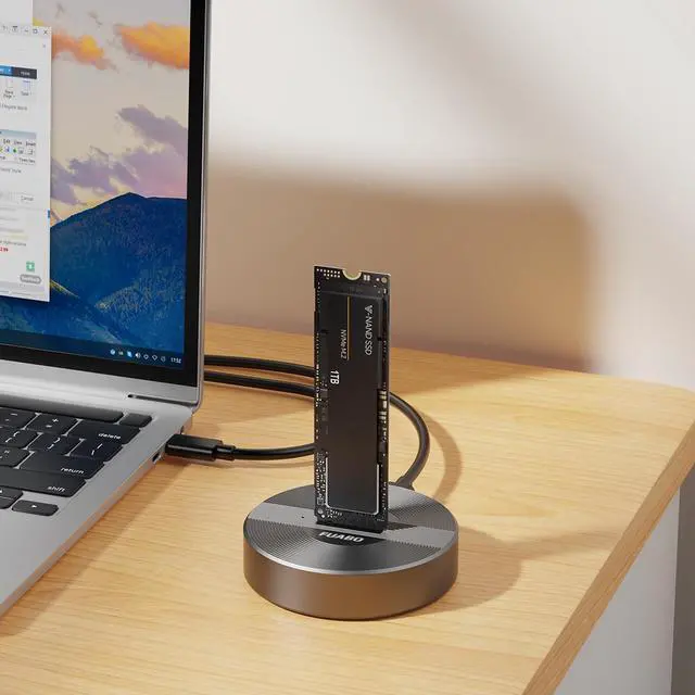 Alt view image 4 of 5 - Portable M.2 SSD Dock USB4 40Gbps M.2 SSD to USB-C Adapter Thunderbolt Docking Compatible with NVMe PCIe SSDs in Sizes 2230/2242/2260/2280/22110