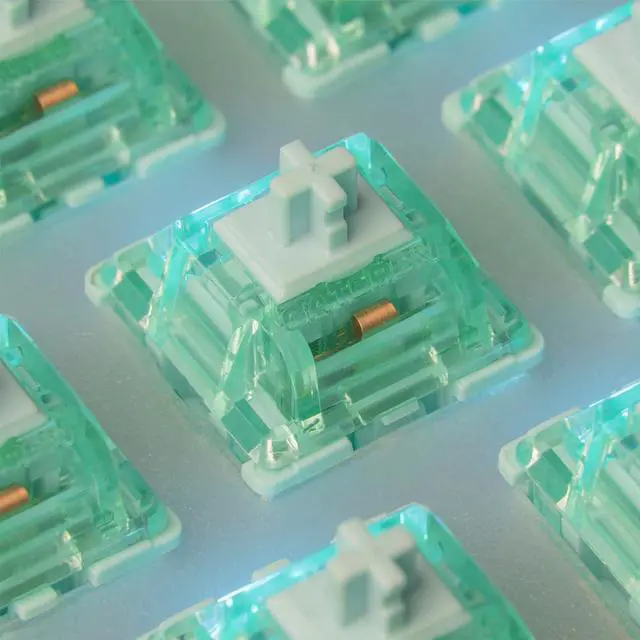 Alt view image 4 of 5 - kutethy Gateron Cap Anniversary Keyboard Switches 5 Pins Blue Green Pre-lubed Compatible for Gaming MX Mechanical Keyboard (72 PCS)