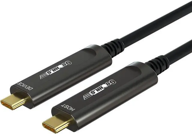 Main image of GeoHN.G USB C to C Fiber Optic Cable 15M/50FT, USB 3.2 10Gbps Long Distance Data Transfer USB C Extension Cable for VR, Camera, Mini PC, Laptop, Webcam, Printer and More