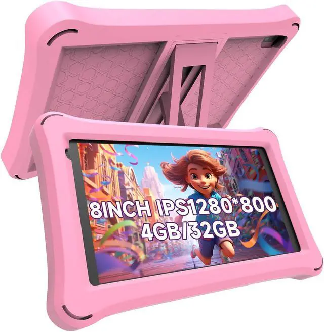 Main image of Kids Tablet 8 inch Toddler Tablet Android Kids Tablet 4GB RAM 32GB ROM 8 inch IPS Touchscreen 1280x800, Iwawa and Parental Controls Kids Tablet , WiFi, Dual Camera, Bluetooth, Shockproof Case