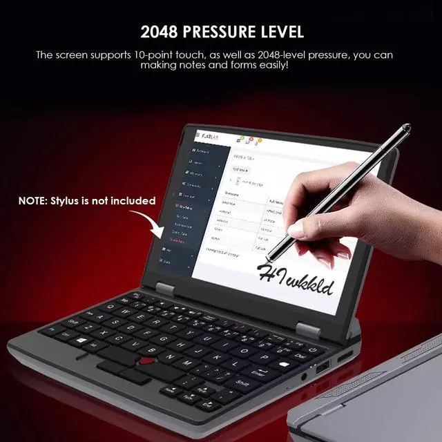 Alt view image 5 of 5 - Acogedor Mini Laptop, 7.0 inch Mini Laptop Computer, High Speed CPU J4105 12GB , for Windows 11Pro Pocket PC Computer (12G+512G), ACOGEDORTH1EUKQZP2-17