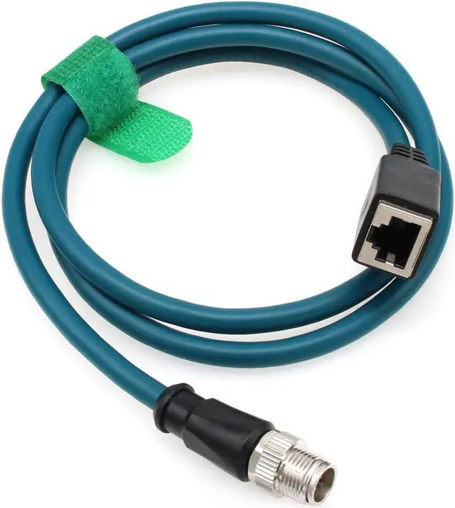 Main image of HangTon X-Code 8 Pin M12 RJ45 Ethernet Network Cable Extension for Cognex in Sight DataMan Keyence IV3 SR5000 Sensor Camera Switch Automation Control PLC 3m