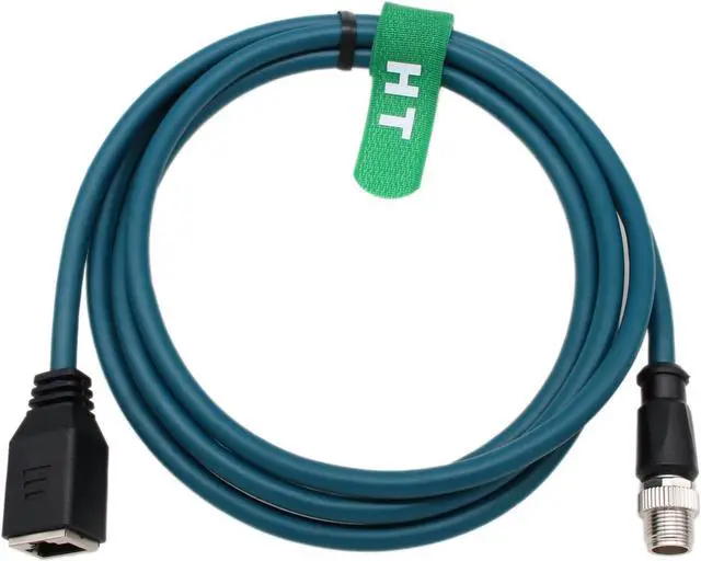 Alt view image 3 of 5 - HangTon X-Code 8 Pin M12 RJ45 Ethernet Network Cable Extension for Cognex in Sight DataMan Keyence IV3 SR5000 Sensor Camera Switch Automation Control PLC 3m