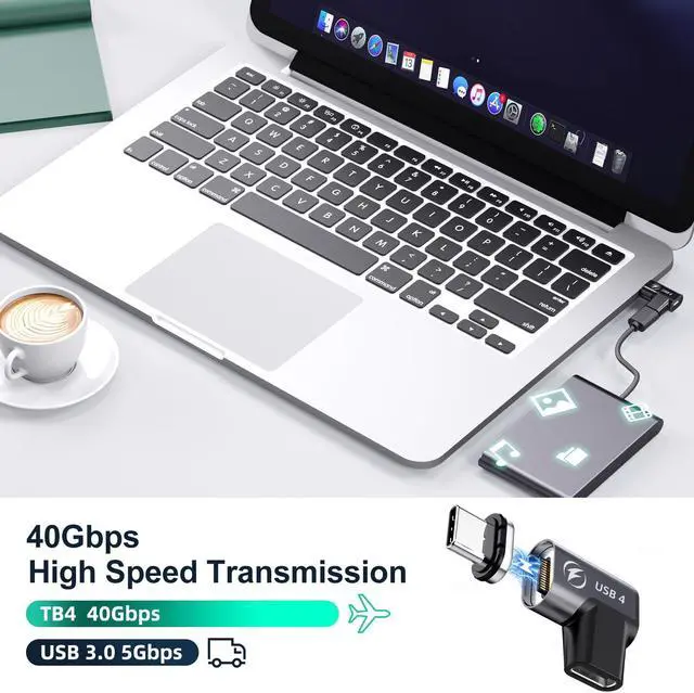 Alt view image 5 of 5 - USB C Magnetic Adapter 2Pack 240W+ 2Pack 140W