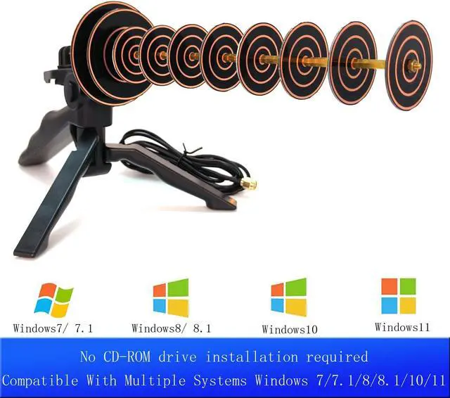 Alt view image 2 of 5 - 2.4G WIFI Yagi Directional Antenna USB Wireless Adapter Laptop Desktop PC Signal Increase Extension Long Distance Reception (Single Antenna)